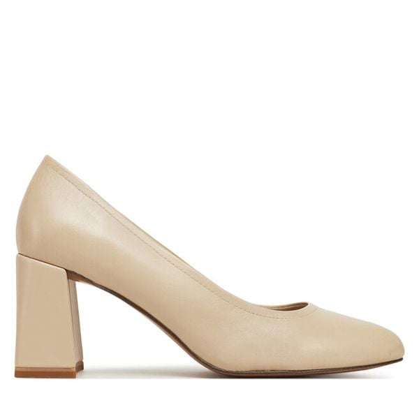 Czółenka Caprice. Brązowe czółenka damskie Caprice, bez wzorów, bez obcasa. Za 249.99 zł.