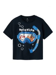 NAME IT T-Shirt Morish 13240711 Granatowy Standard Fit. Niebieskie t-shirty chłopięce Name it, bez wzorów, z bawełny, bez ramiączek. Za 49.99 zł.