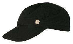 Czapka z Daszkiem, Czarna, Jesienno-Zimowa, Męska, Patrolówka, z Gumką -Pako Jeans. Czarne czapki męskie Pako Jeans, na zimę, bez wzorów, z jeansu. Za 49.00 zł.