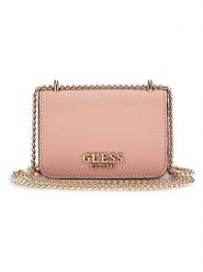 Guess Torebka w kolorze jasnoróżowym - 12 x 8 x 3 cm rozmiar: onesize. Różowe torebki klasyczne damskie Guess, z aplikacjami, z materiału, bez dodatków. Za 206.42 zł.