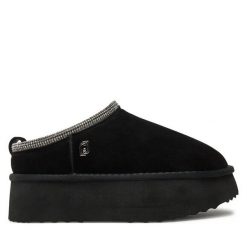 Klapki Liu Jo. Czarne klapki damskie Liu Jo, bez wzorów, bez obcasa. Za 389.99 zł.