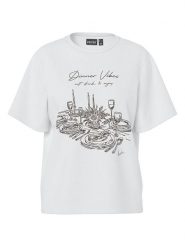 Pieces Koszulka w kolorze białym rozmiar: XL. Białe bluzki damskie Pieces, xl, bez wzorów, z bawełny, bez kołnierzyka. Za 56.66 zł.