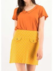 Blutsgeschwister Spódnica w kolorze musztardowo-pomarańczowym rozmiar: S. Pomarańczowe spódniczki damskie Blutsgeschwister, s, bez wzorów, z bawełny, mini. Za 124.95 zł.