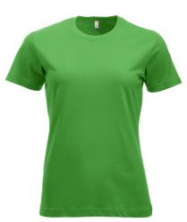 Clique New Classic-T Women Klasyczny T-shirt z bawełny ringspun – apple green. Zielone t-shirty damskie CLIQUE, xl, bez wzorów, z bawełny, bez kołnierzyka. Za 104.58 zł.