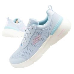 Buty Skechers Air Dynamight 2.0 sneakersy 150370/PWPK niebieskie. Niebieskie buty sportowe na co dzień damskie bez wzorów, z gumy. Za 449.36 zł.