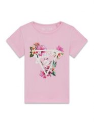 Guess T-Shirt K6GI02 K6YW4 Różowy Regular Fit. Czerwone koszulki dziewczęce Guess, z aplikacjami, z bawełny, bez ramiączek. Za 84.99 zł.