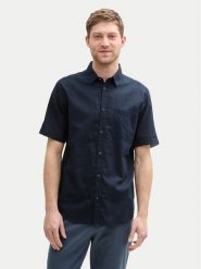 Tom Tailor Koszula 1045098 Granatowy Regular Fit. Niebieskie koszule męskie Tom Tailor, m, bez wzorów, z bawełny, bez kołnierzyka, bez ramiączek. Za 109.99 zł.