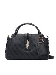 Guess Torebka Yvonne Logo HWSG23 78060 Czarny. Czarne torebki klasyczne damskie Guess, z aplikacjami, ze skóry, bez dodatków. Za 634.99 zł.