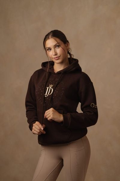 Bluza JD ATTACK Mila. Brązowe bluzy z kapturem damskie JD ATTACK, l, z materiału. Za 239.00 zł.