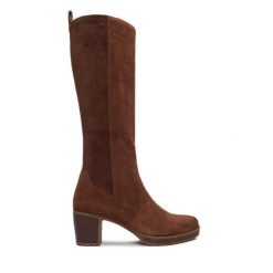 Kozaki Josef Seibel. Brązowe kozaki damskie Josef Seibel, bez obcasa, na słupku. Za 549.99 zł.