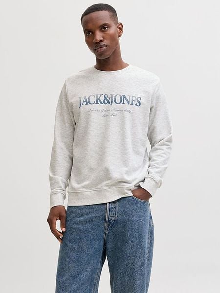 Jack & Jones Bluza "Devin" w kolorze srebrnym rozmiar: L. Szare bluzy bez kaptura męskie Jack & Jones, l. Za 97.28 zł.