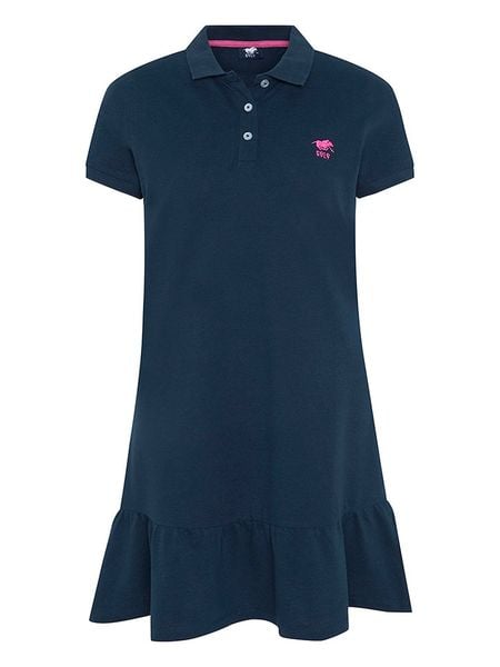 Polo Sylt Sukienka polo w kolorze granatowym rozmiar: M. Niebieskie sukienki damskie Polo Sylt, m, bez wzorów, z bawełny, bez kołnierzyka, bez ramiączek, midi. Za 122.67 zł.