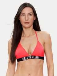 Calvin Klein Swimwear Góra od bikini KW0KW02506 Różowy. Czerwone bikini damskie Calvin Klein Swimwear, bez wzorów. Za 149.99 zł.