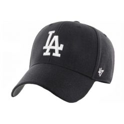 Czapka z daszkiem do baseball'u Los Angeles Dodgers czarna OSFM. Czarne czapki męskie 47 Brand, bez wzorów. Za 99.99 zł.