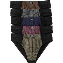Slipy (5 par). Niebieskie slipki męskie bonprix, bez wzorów. Za 67.99 zł.