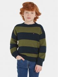Tommy Hilfiger Sweter KB0KB08515 Zielony Regular Fit. Zielone swetry chłopięce Tommy Hilfiger, bez wzorów, z syntetyku, bez kołnierzyka. Za 429.99 zł.