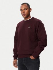 Lacoste Bluza SH8868 Brązowy ciemny Regular Fit. Brązowe bluzy bez kaptura męskie Lacoste, m, z bawełny. Za 594.99 zł.
