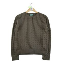 Second life - Sweter damski brązowy - Stan bardzo dobry. Brązowe swetry klasyczne damskie Ralph Lauren, l, z jeansu, bez kołnierzyka. Za 127.76 zł.