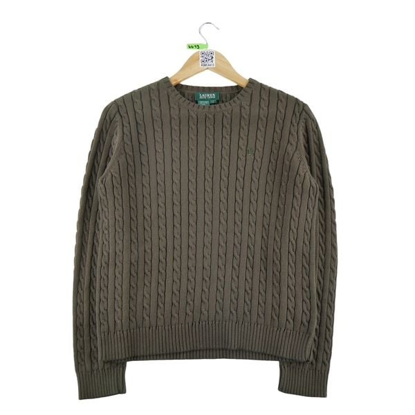 Second life - Sweter damski brązowy - Stan bardzo dobry. Brązowe swetry klasyczne damskie Ralph Lauren, l, z jeansu, bez kołnierzyka. Za 127.76 zł.
