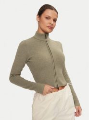 Dickies Sweter Helena DK0A864O Zielony Slim Fit. Zielone swetry klasyczne damskie Dickies, l, z bawełny, bez kołnierzyka. Za 279.99 zł.