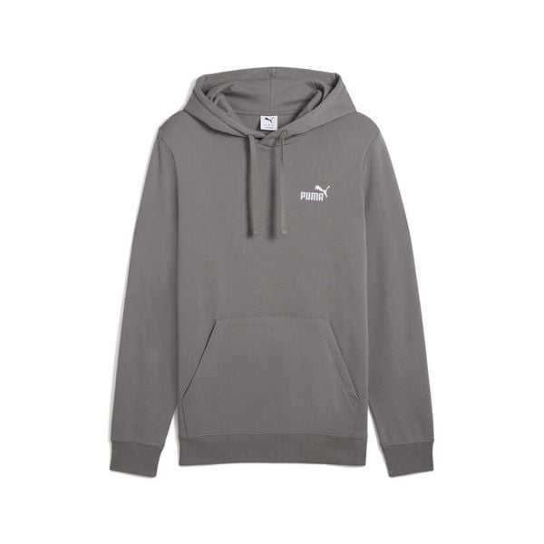 Bluza sportowa męska z kapturem Puma Essentials No. 1. Szare bluzy sportowe męskie Puma, bez wzorów, sportowe, bez kołnierzyka, bez ramiączek. Za 153.99 zł.