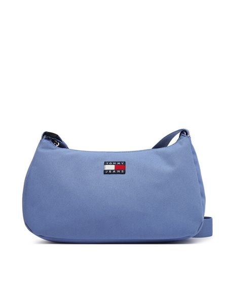 Tommy Jeans Torebka Tjw Ess Daily Shoulder Bag AW0AW18768 Niebieski. Niebieskie torebki klasyczne damskie Tommy Jeans, bez wzorów, z jeansu, bez dodatków. Za 249.99 zł.