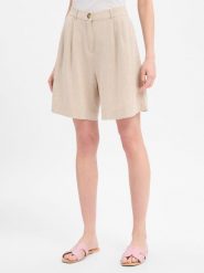 Msch Copenhagen Szorty z lnem - MSCHViana Ginia Kobiety len brązowy, XS. Brązowe szorty damskie MSCH Copenhagen, bez wzorów, ze lnu. Za 169.95 zł.
