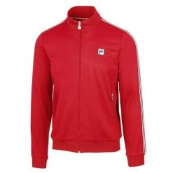 Bluza sportowa męska Fila Jake Warm-up. Czerwone bluzy bez kaptura męskie Fila, bez wzorów, sportowe, bez kołnierzyka, bez ramiączek. Za 531.00 zł.