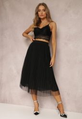 Czarna Spódnica Voloelle. Czarne spódniczki damskie Renee, s, bez wzorów, z dzianiny, eleganckie, midi. Za 49.99 zł.