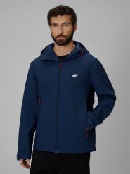 4F Kurtka przejściowa membrana 5000 męska - granatowa L. Niebieskie kurtki męskie 4f, l, bez wzorów, bez kaptura. Za 299.99 zł.