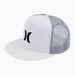 Czapka z daszkiem męska Hurley Icon Solid Flat Trucker. Białe czapki męskie Hurley, bez wzorów. Za 109.99 zł.