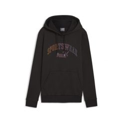 Damska bluza z kapturem ESS+ LOGO LAB PUMA Black. Czarne bluzy sportowe damskie Puma, xs. Za 193.00 zł.