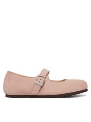 Birkenstock Baleriny Santa Clarita 1031550 Różowy. Czerwone baleriny damskie Birkenstock, bez wzorów, ze skóry, bez obcasa. Za 629.99 zł.