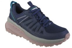 Buty sportowe damskie, Switch Back - Cascades. Niebieskie buty sportowe na co dzień damskie Skechers, bez wzorów, z materiału. Za 289.99 zł.