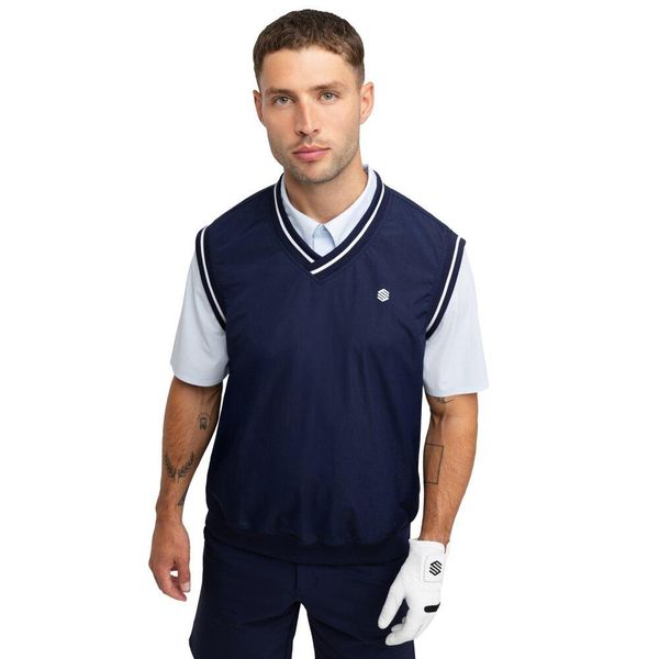Męska wiatroszczelna kamizelka golfowa Siroko Putt Navy. Niebieskie kamizelki męskie SIROKO, m. Za 180.00 zł.