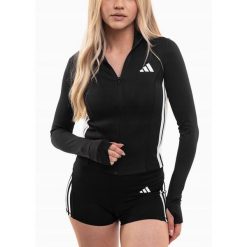 Bluza Damska adidas Rozsuwana Sportowa Treningowa Essentials roz. XS. Czarne bluzy bez kaptura damskie Adidas, s, bez wzorów, bez ramiączek, bez kaptura. Za 206.00 zł.