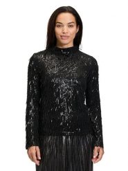 CARTOON Bluzka w kolorze czarnym rozmiar: 42. Czarne bluzki damskie Cartoon, bez wzorów, bez kołnierzyka, bez ramiączek. Za 174.02 zł.