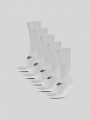 4F Skarpetki długie (5-pack) damskie - białe 39-42. Białe skarpetki damskie 4f, bez wzorów, z bawełny. Za 69.99 zł.