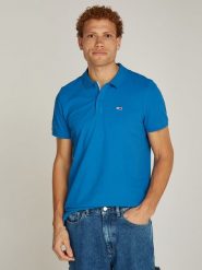 TOMMY JEANS Koszulka polo w kolorze niebieskim rozmiar: 3XL. Niebieskie koszulki polo męskie Tommy Jeans, xl, bez wzorów, z bawełny, bez ramiączek. Za 171.28 zł.