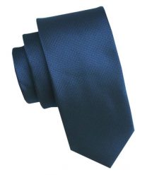 Elegancki i Modny Męski Krawat - Angelo di Monti - Granatowy, Mikrowzór. Niebieskie krawaty i muchy męskie Angelo di Monti, bez wzorów, z tkaniny, eleganckie. Za 45.00 zł.