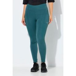 Damskie Legginsy sportowe dżersej termiczny wysoki stan z recyklingu. Niebieskie legginsy damskie Ulla Popken, plus size, bez wzorów, z dżerseju, z podwyższonym stanem. Za 239.99 zł.
