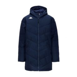 Kurtka puchowa Kappa Giambolo. Niebieskie kurtki męskie Kappa, na zimę, m, bez wzorów, z materiału, bez kaptura. Za 473.00 zł.