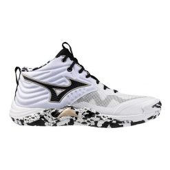 Buty halowe Mizuno Wave Momentum Elite Mid. Białe buty sportowe na co dzień damskie Mizuno, bez wzorów, z materiału, do siatkówki, mizuno wave. Za 839.99 zł.