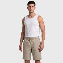 Bermudy turystyczne męskie szorty NORWAY. Niebieskie szorty męskie Aulp, na lato, z aplikacjami, z bawełny, eleganckie. Za 219.99 zł.
