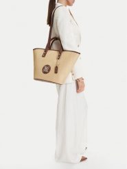 Nine West Torebka CEO-Spring Velvet-LDA9443 Beżowy. Brązowe torebki klasyczne damskie Nine West, bez wzorów, z syntetyku, bez dodatków. Za 249.99 zł.