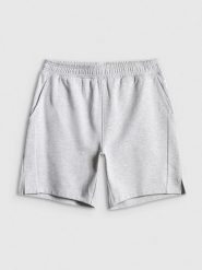 4F Spodenki dresowe męskie - szare M. Szare szorty męskie 4f, na lato, bez wzorów, z dresówki, sportowe. Za 89.99 zł.