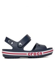 Crocs Sandały BAYABAND SANDAL T 211055-4CC Granatowy. Niebieskie sandały dziewczęce Crocs, z tworzywa sztucznego, bez zapięcia. Za 109.99 zł.