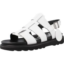 Sandały KICKERS NEOSINEAD Biały. Białe sandały damskie Kickers, bez wzorów, ze skóry, bez obcasa. Za 290.99 zł.