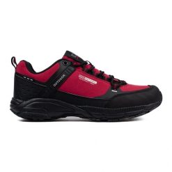 Męskie buty trekkingowe DK bordowe czerwone. Czerwone buty trekkingowe męskie z materiału, bez zapięcia. Za 260.45 zł.