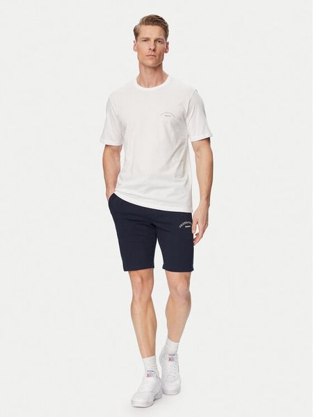 Jack & Jones Komplet t-shirt i spodenki College 12298226 Biały Regular Fit. Białe szorty męskie Jack & Jones, l, z bawełny. Za 109.99 zł.